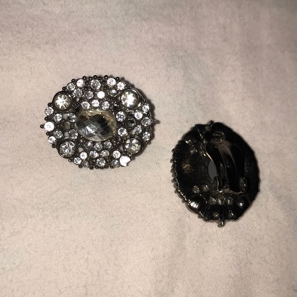 Clip-On Diamond Costume Jewelry from Prom - Picture 2 of 2